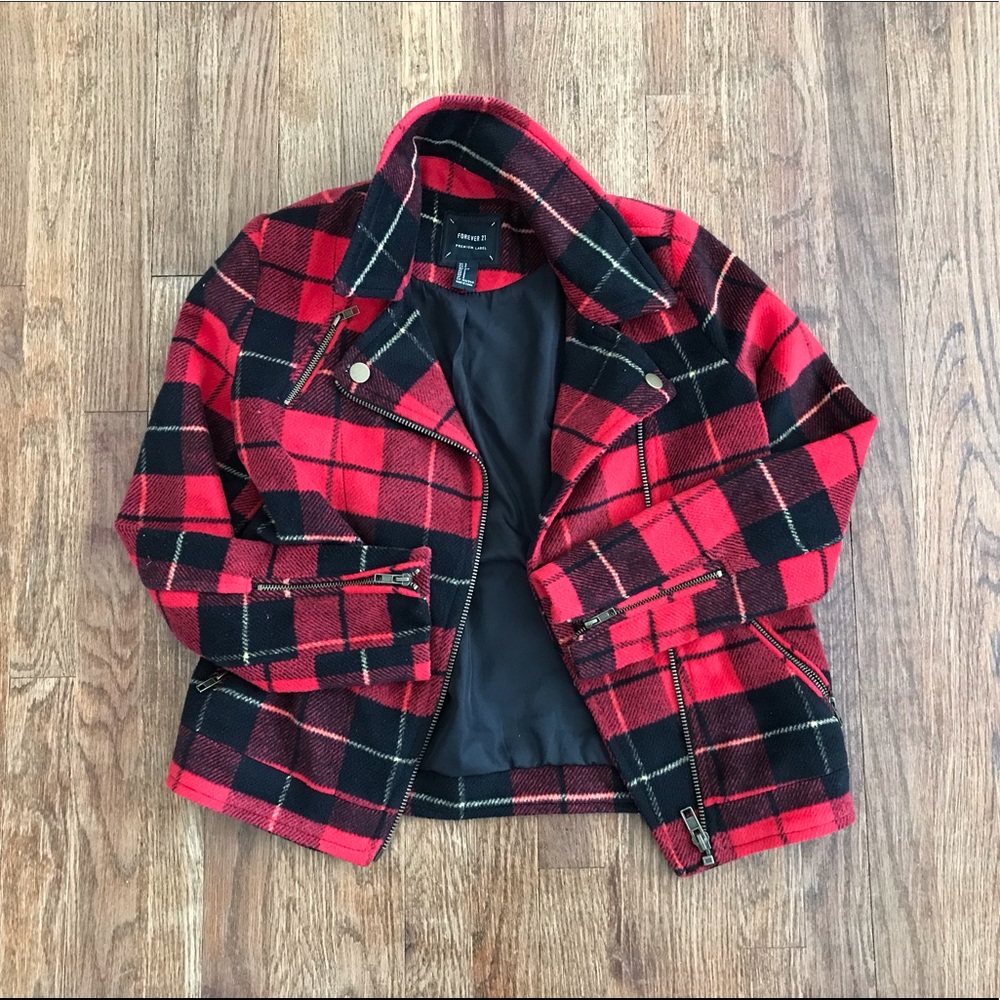 Forever 21 Premium Plaid Jacket